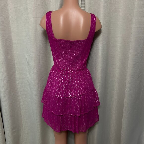 Saltwater Luxe Sleeveless Lana Mini Tank Dress Women's Size Medium Berry NWT - Picture 3 of 12